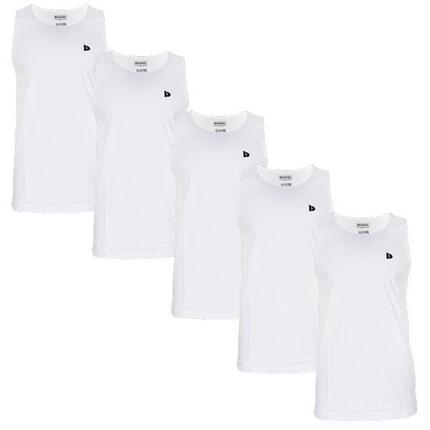 Lot de 5 débardeurs Donnay pour homme, 100% coton / Débardeur James.