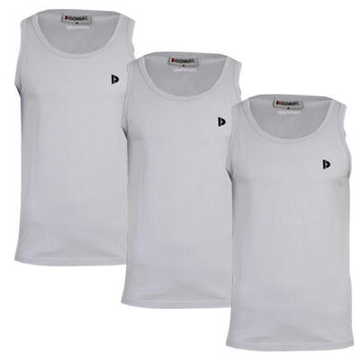 3-pack donnay heren 100% katoenen mouwloos t-shirt /singlet james.