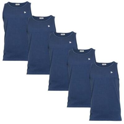 5-pack donnay heren 100% katoenen mouwloos t-shirt /singlet james.