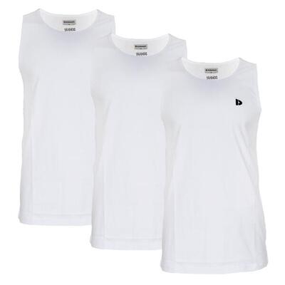 3-pack donnay heren 100% katoenen mouwloos t-shirt /singlet james.