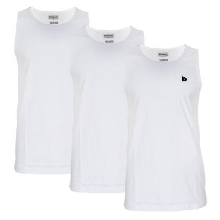 Lot de 3 débardeurs Donnay pour homme, 100% coton / Débardeur James.