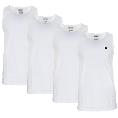 4-pack donnay heren 100% katoenen mouwloos t-shirt /singlet james.