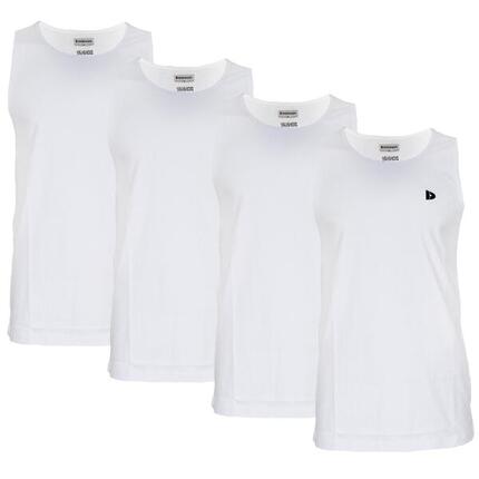 Lot de 4 débardeurs Donnay pour homme, 100% coton / Débardeur James.