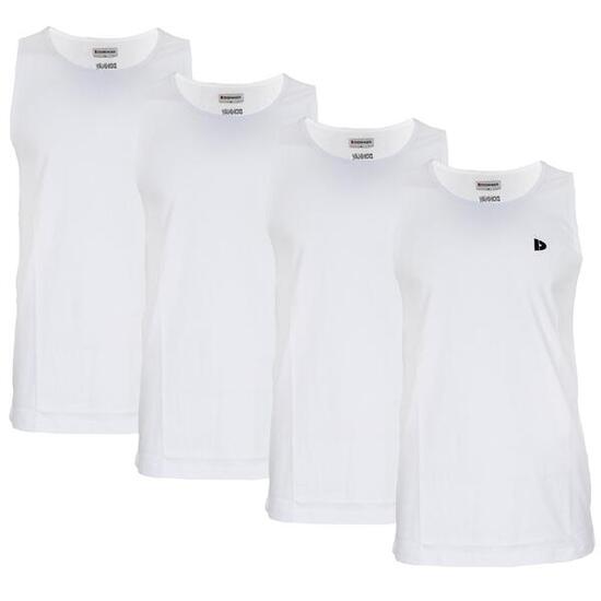 Lot de 4 débardeurs Donnay pour homme, 100% coton / Débardeur James.