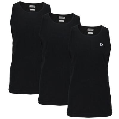 3-pack donnay heren 100% katoenen mouwloos t-shirt /singlet james.