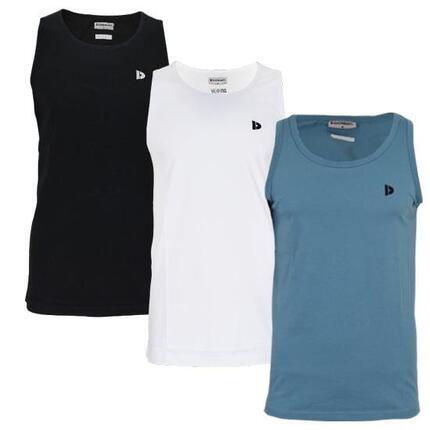 Lot de 3 débardeurs Donnay pour homme, 100% coton / Débardeur James.