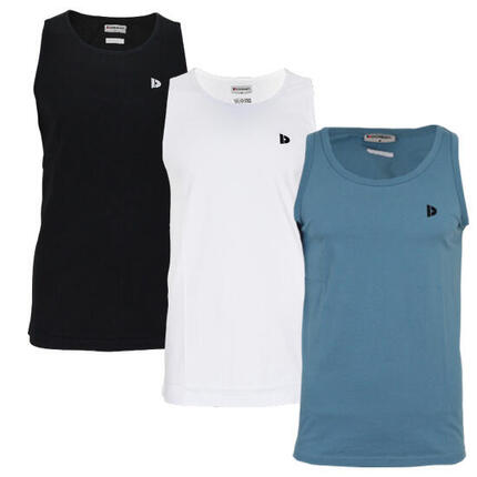 Lot de 3 débardeurs Donnay pour homme, 100% coton / Débardeur James.