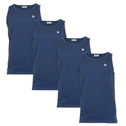 Lot de 4 débardeurs Donnay pour homme, 100% coton / Débardeur James.