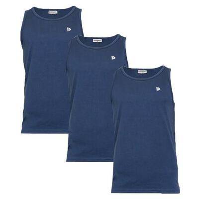 3-pack donnay heren 100% katoenen mouwloos t-shirt /singlet james.