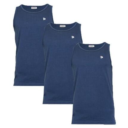 Lot de 3 débardeurs Donnay pour homme, 100% coton / Débardeur James.