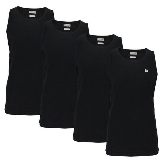Lot de 4 débardeurs Donnay pour homme, 100% coton / Débardeur James.