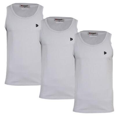 3-pack donnay heren 100% katoenen mouwloos t-shirt /singlet james.