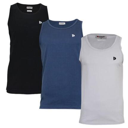Lot de 3 débardeurs Donnay pour homme, 100% coton / Débardeur James.