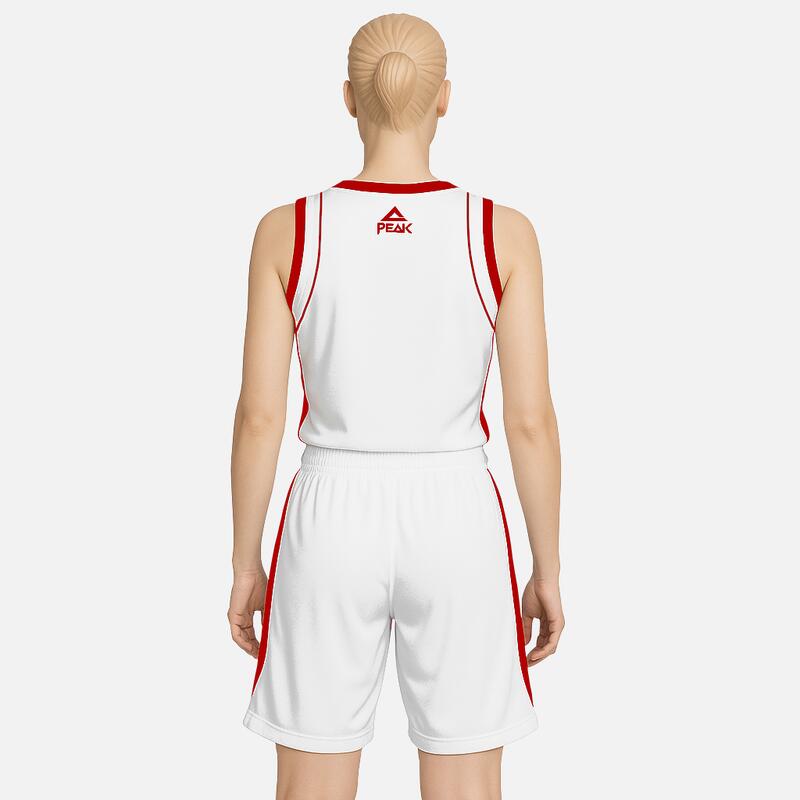 Set maiou/short baschet Dama PEAK Jump Alb/Rosu
