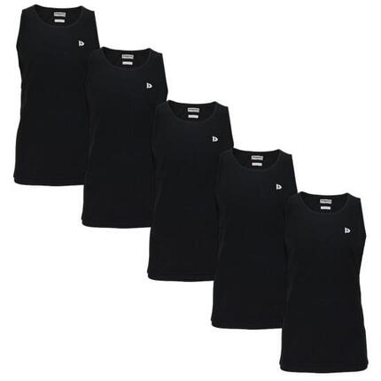 Lot de 5 débardeurs Donnay pour homme, 100% coton / Débardeur James.