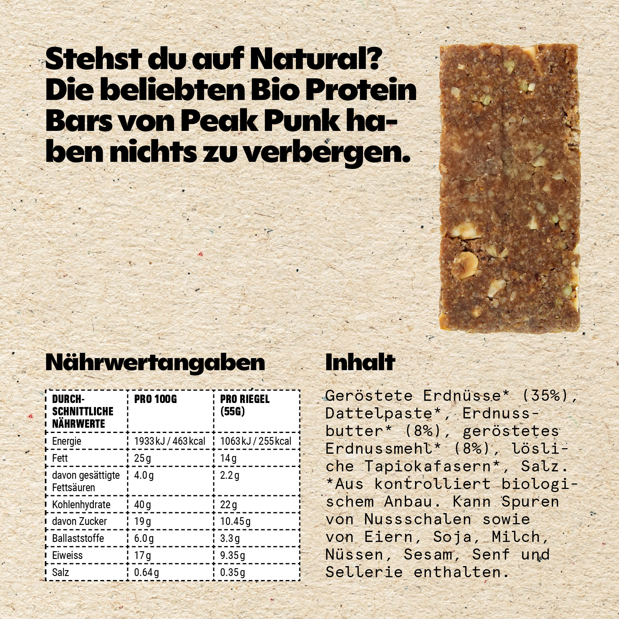 Bio Proteinriegel Crunchy Hazelnut 55 g 4/7