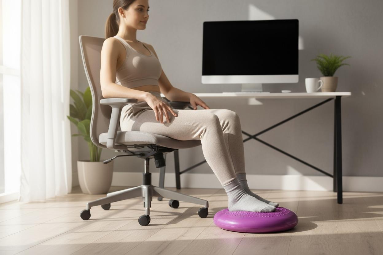 Poduszka sensomotoryczna Rea Tape Rea Balance Disc z pompką 34 cm RÓŻOWA 4/7