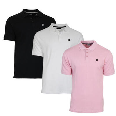 3-pack donnay heren polo pique shirt noah van 100% katoen