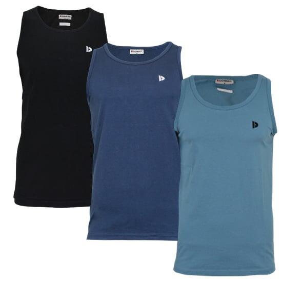 Lot de 3 débardeurs Donnay pour homme, 100% coton / Débardeur James.