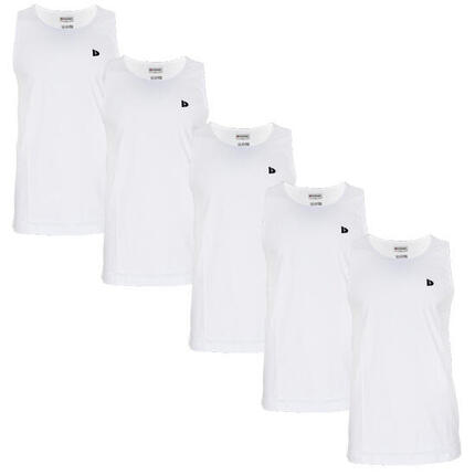 Lot de 5 débardeurs Donnay pour homme, 100% coton / Débardeur James.