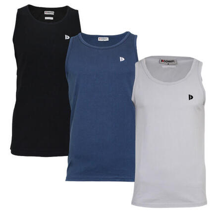Lot de 3 débardeurs Donnay pour homme, 100% coton / Débardeur James.