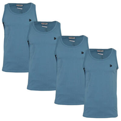 4-pack donnay heren 100% katoenen mouwloos t-shirt /singlet james.