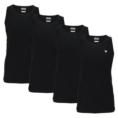 4-pack donnay heren 100% katoenen mouwloos t-shirt /singlet james.