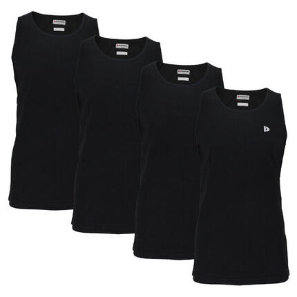 Lot de 4 débardeurs Donnay pour homme, 100% coton / Débardeur James.