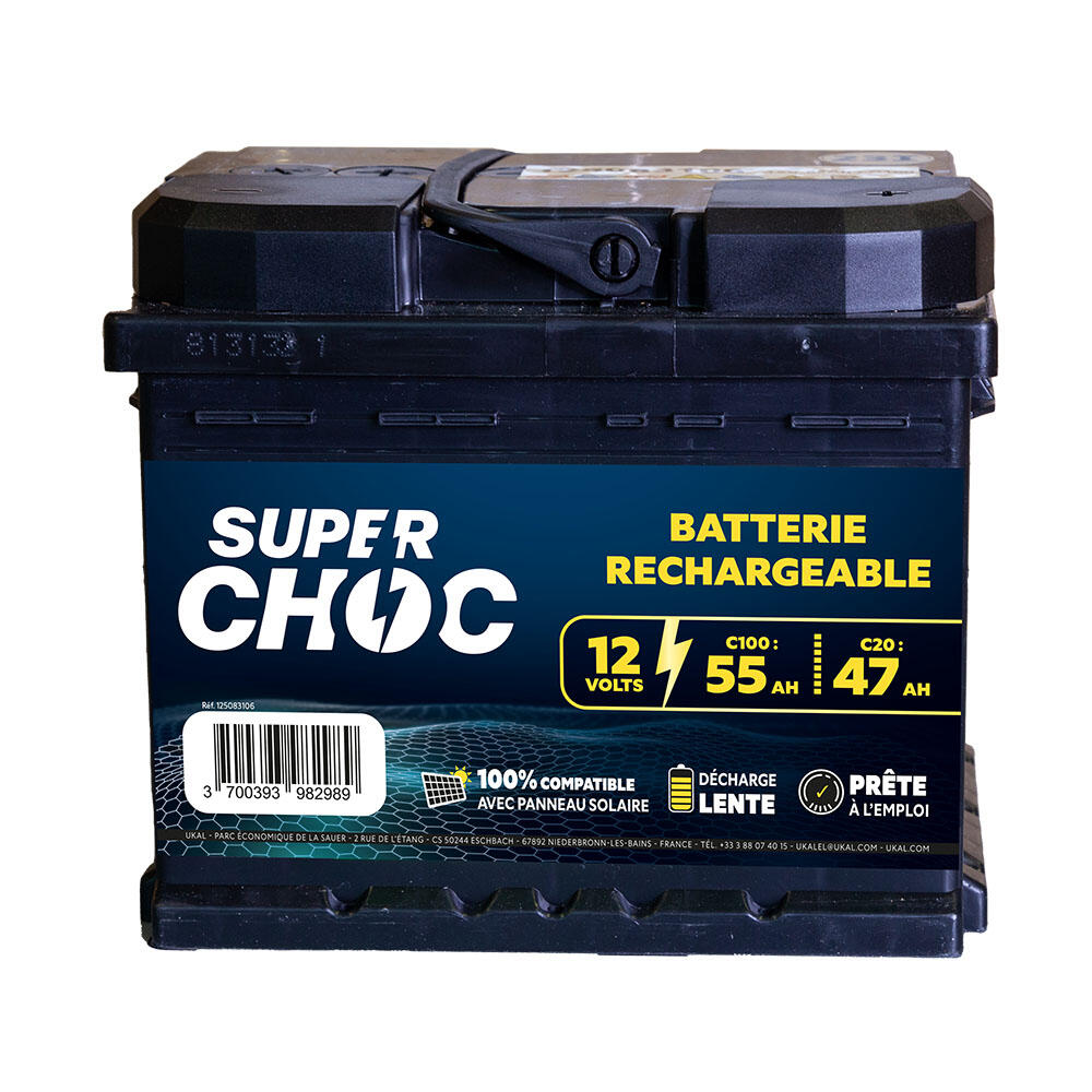 Batterie rechargeable 12V 55Ah SUPERCHOC 1/1