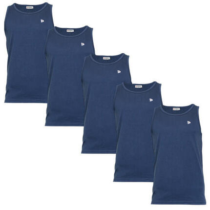 Lot de 5 débardeurs Donnay pour homme, 100% coton / Débardeur James.