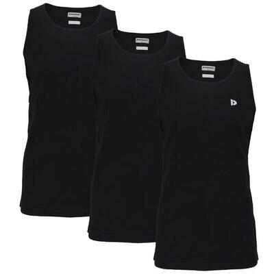 3-pack donnay heren 100% katoenen mouwloos t-shirt /singlet james.