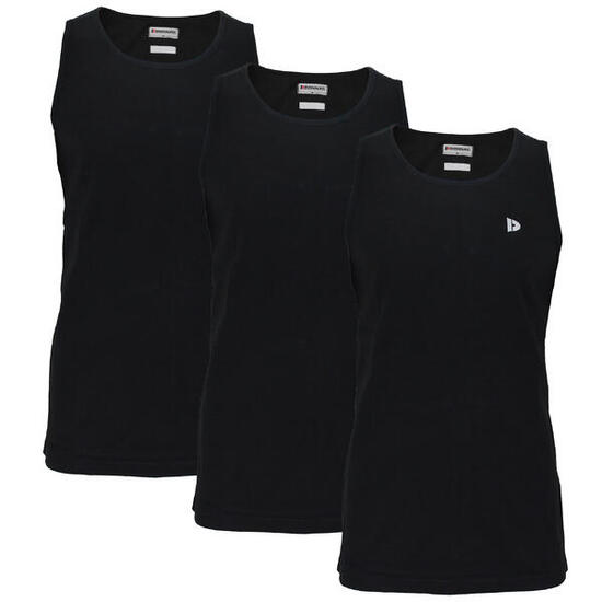 Lot de 3 débardeurs Donnay pour homme, 100% coton / Débardeur James.
