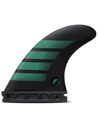 Futures F6 Alpha Tri-Quad Fins Medium - Carbon/Teal