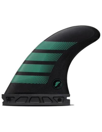 Futures F6 Alpha Tri-Quad Fins Medium - Carbon/Teal