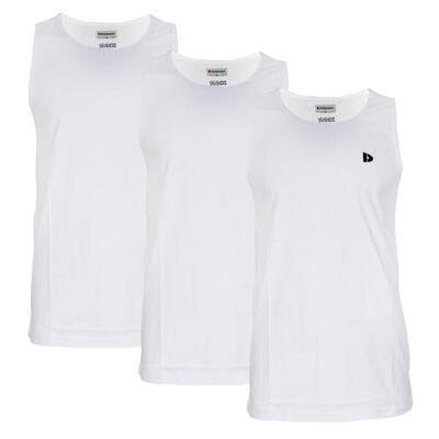 3-pack donnay heren 100% katoenen mouwloos t-shirt /singlet james.