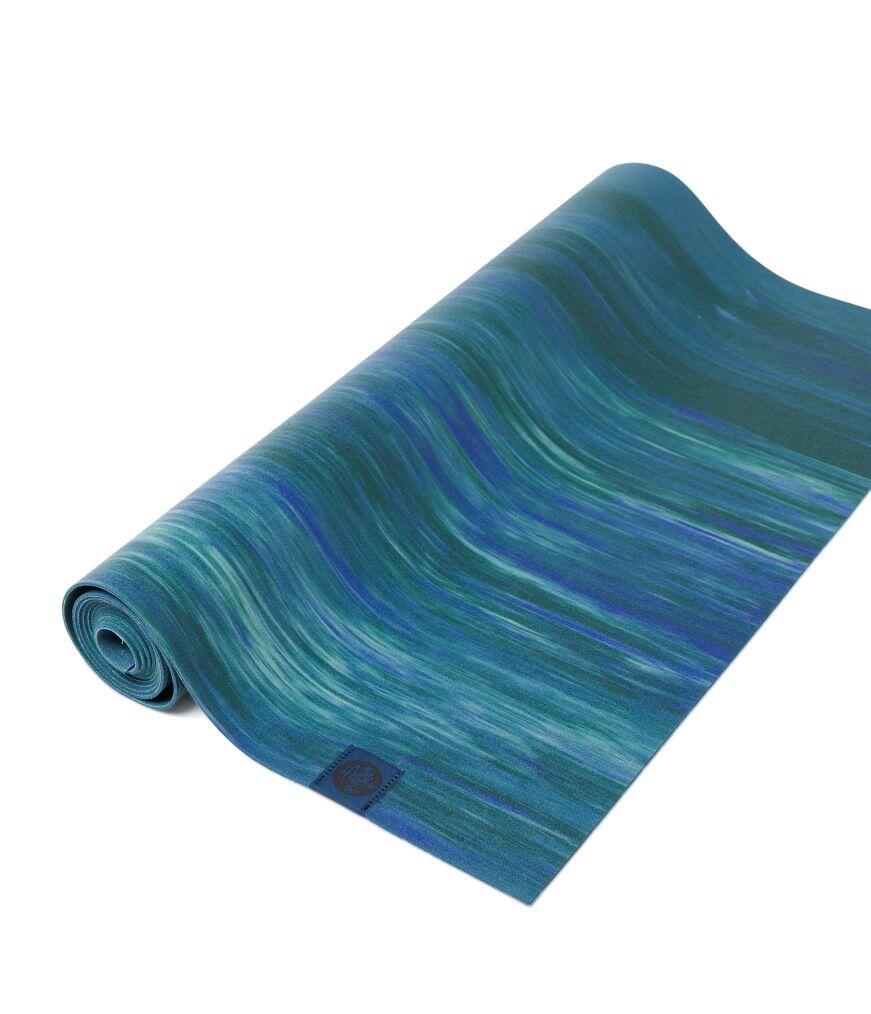 Manduka eKO Superlite Travel rubberen yogamat 1,5 mm - Blue Toad Marble 3/4