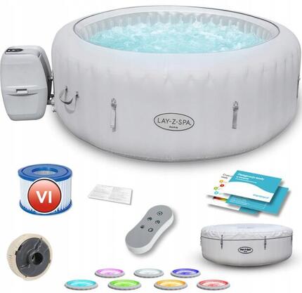 Dmuchany Basen z Hydromasażem Bestway Lay-Z-Spa Paris 6003U 6osób 4 LED