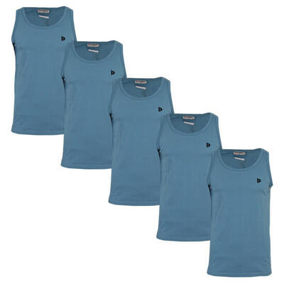 5-pack donnay heren 100% katoenen mouwloos t-shirt /singlet james.