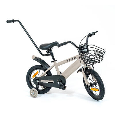 Voltouri bk01 kinderfiets, 14”, met zijwieltjes en duwstang