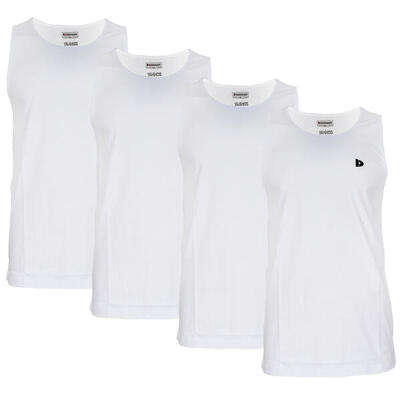 4-pack donnay heren 100% katoenen mouwloos t-shirt /singlet james.
