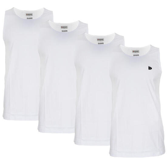 Lot de 4 débardeurs Donnay pour homme, 100% coton / Débardeur James.
