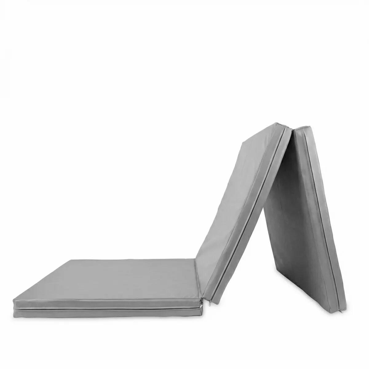 Tapete de ginástica 300 x 100 x 10 cm cinzento Tapete de piso macio dobrável Jef 2/7