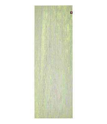 Manduka eko superlite travel rubberen yogamat 1,5 mm - limelight marmer