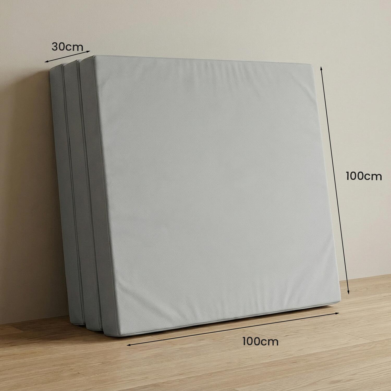 Tapete de ginástica 300 x 100 x 10 cm cinzento Tapete de piso macio dobrável Jef 7/7