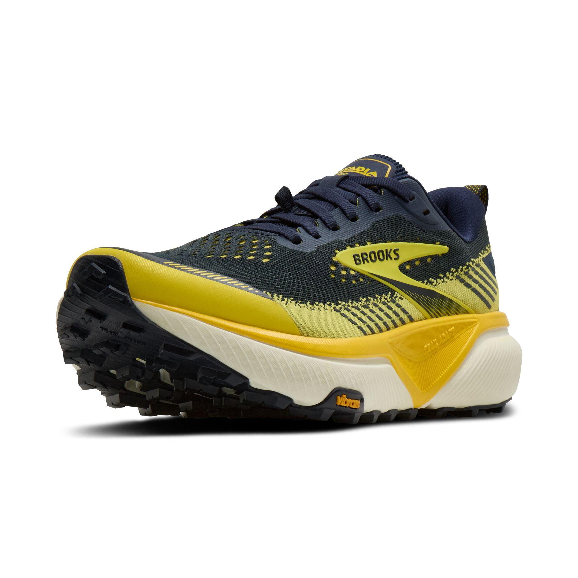 Scarpe running Uomo Cascadia 20 blu giallo grigio chiaro 2/5