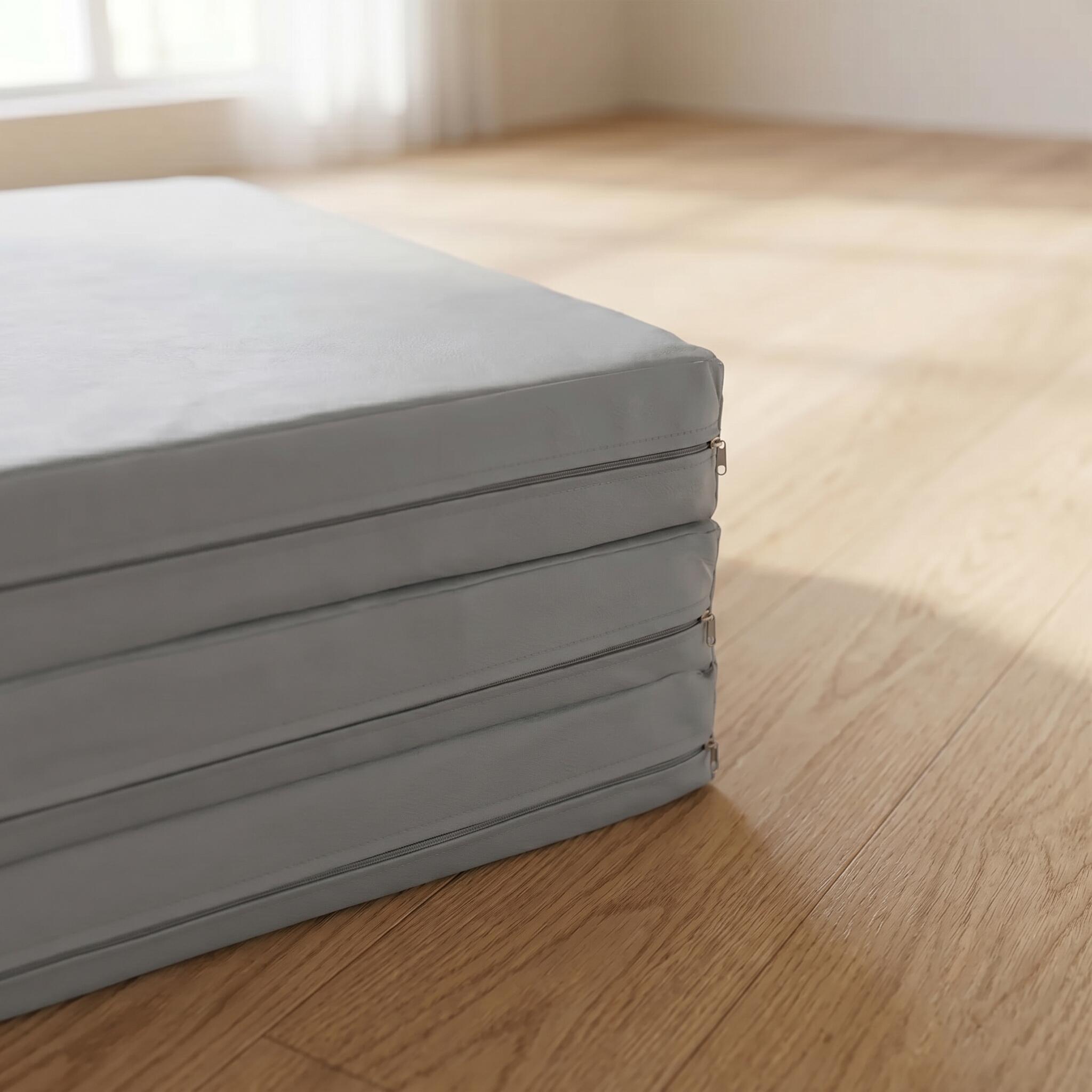 Tapete de ginástica 300 x 100 x 10 cm cinzento Tapete de piso macio dobrável Jef 4/7