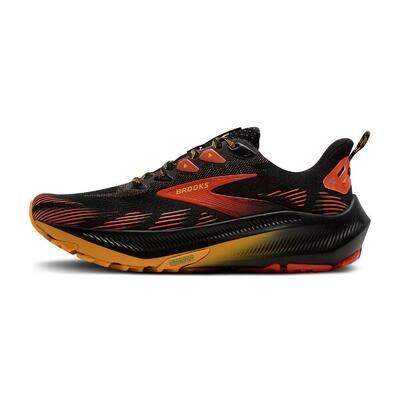 Scarpe running Uomo Ghost Trail nero rosso arancio