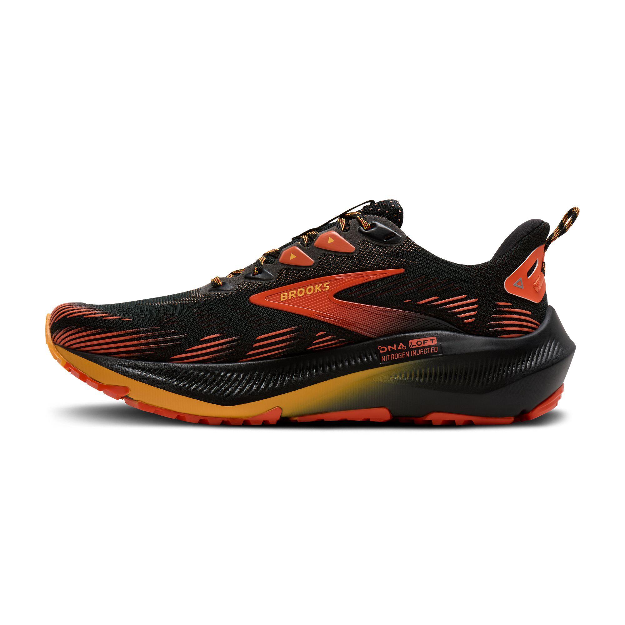 Scarpe running Uomo Ghost Trail nero rosso arancio 2/5
