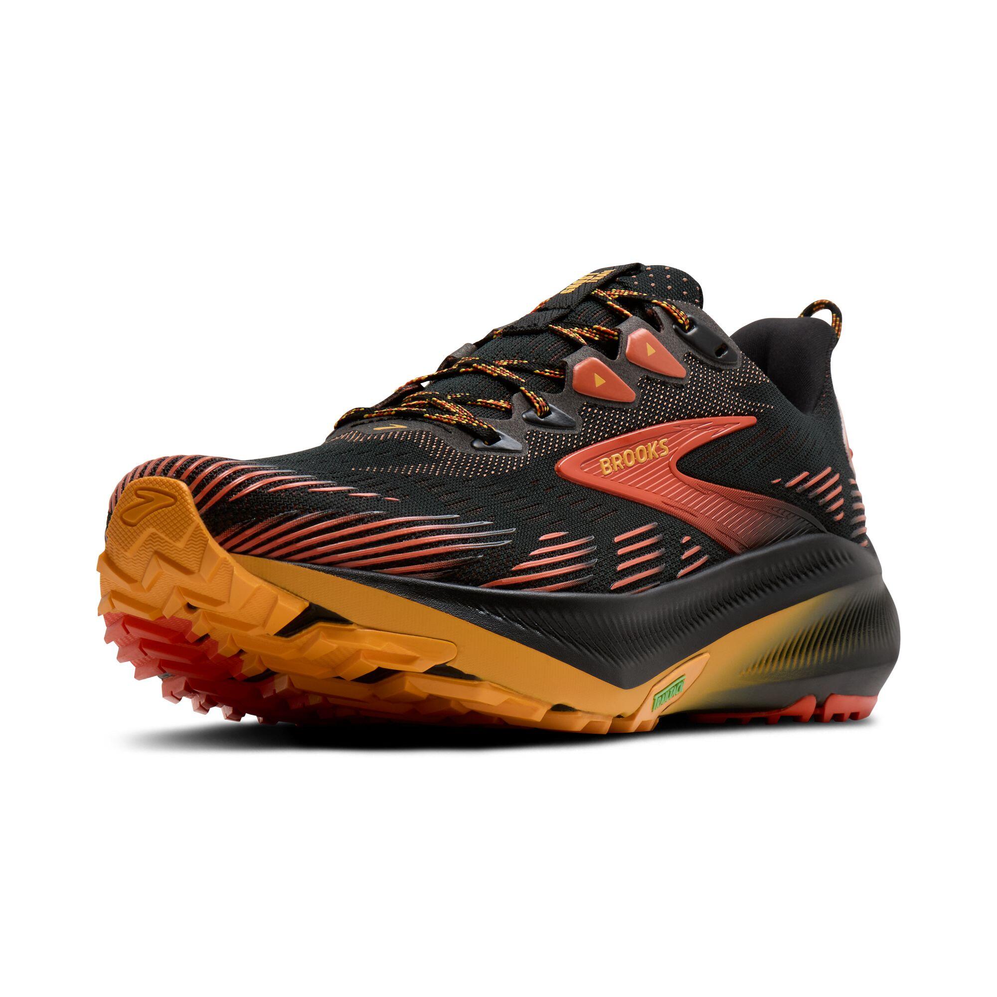 Scarpe running Uomo Ghost Trail nero rosso arancio 2/5