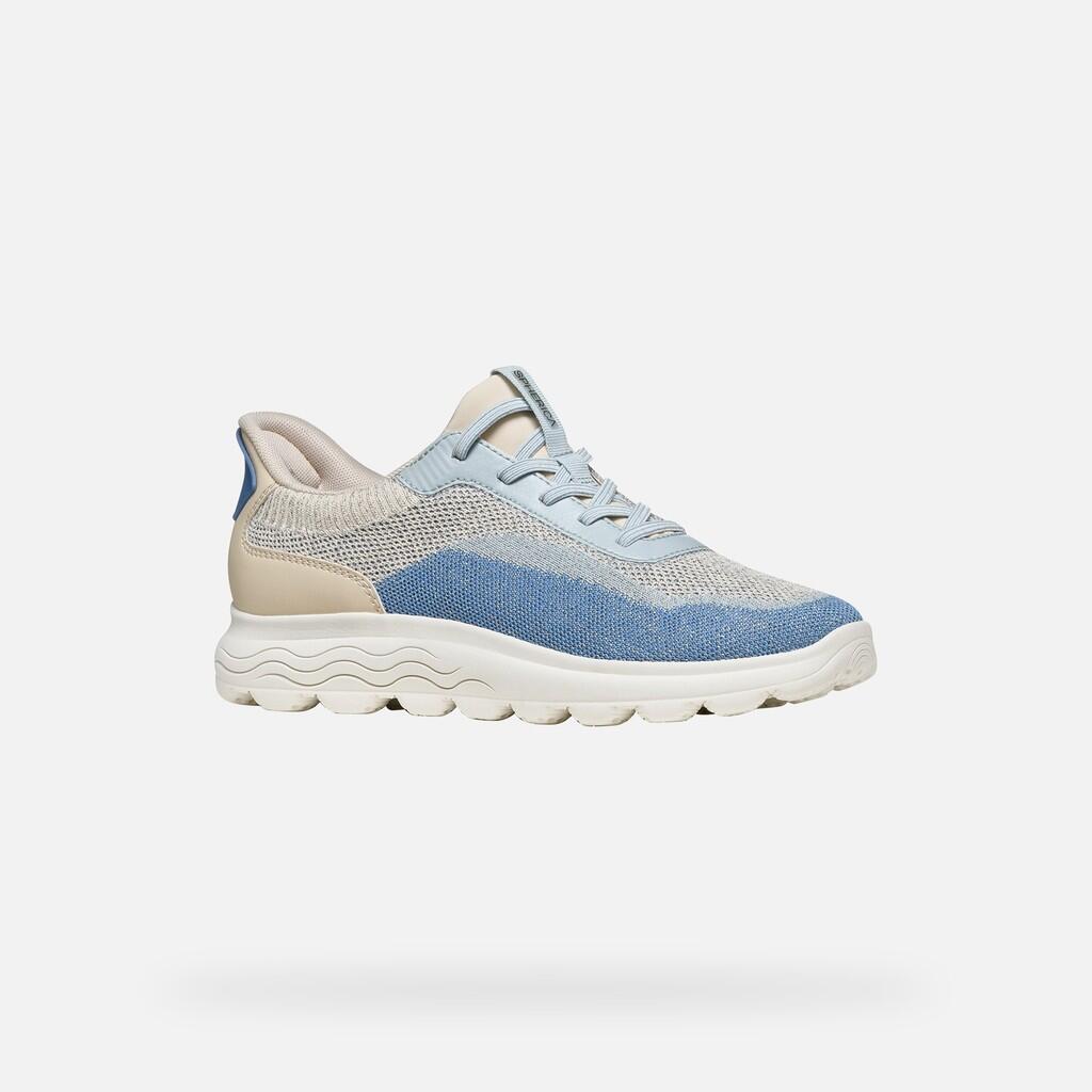 Baskets Femme D SPHERICA PLUS Blanc Cassé/Bleu Ciel Clair 3/7